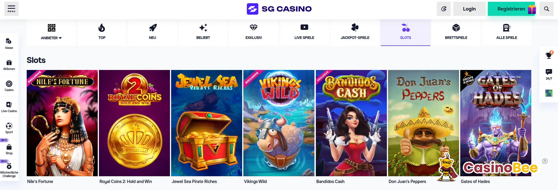 SG Casino Spielautomaten