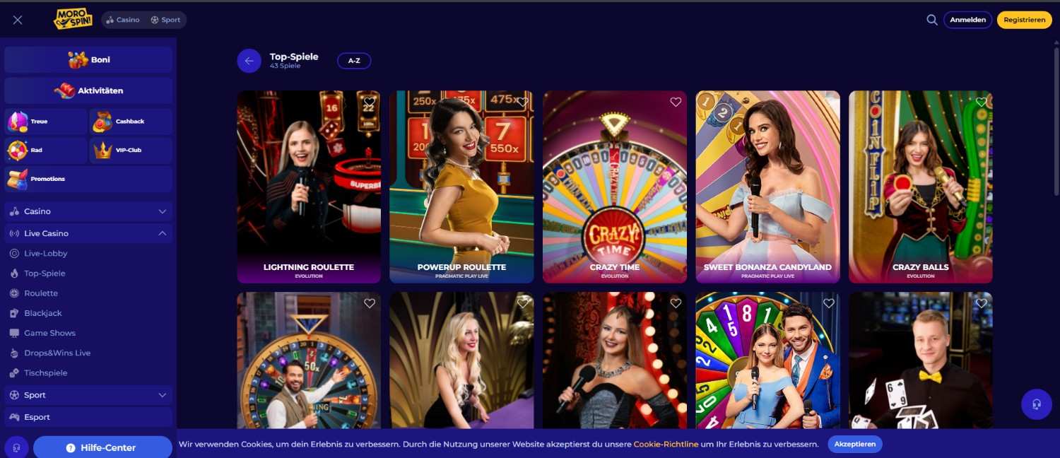 Morospin Live Casino