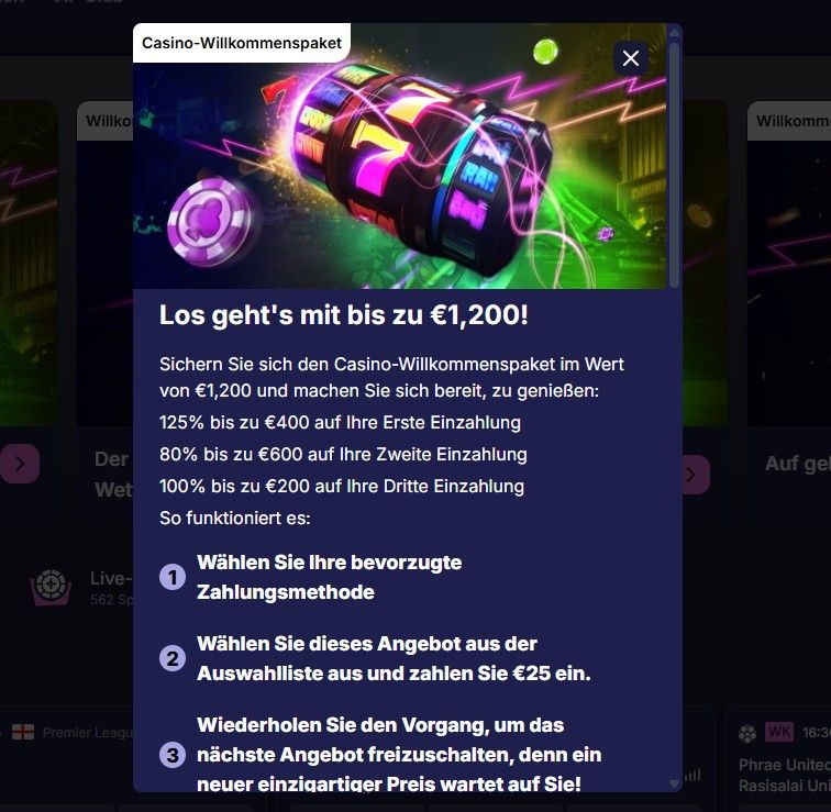 Rizzio Welcome Bonus