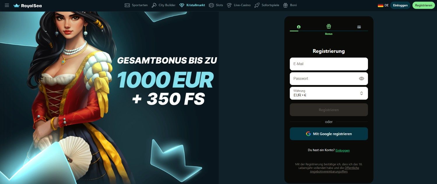 RoyalSea Welcome Bonus