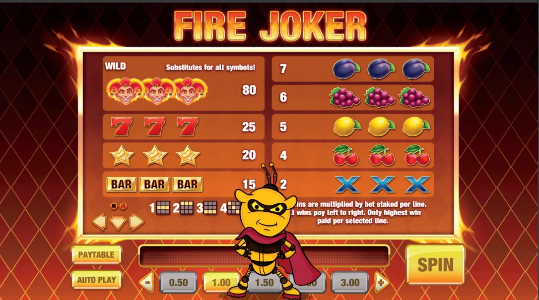 Fire Joker brennende symboler