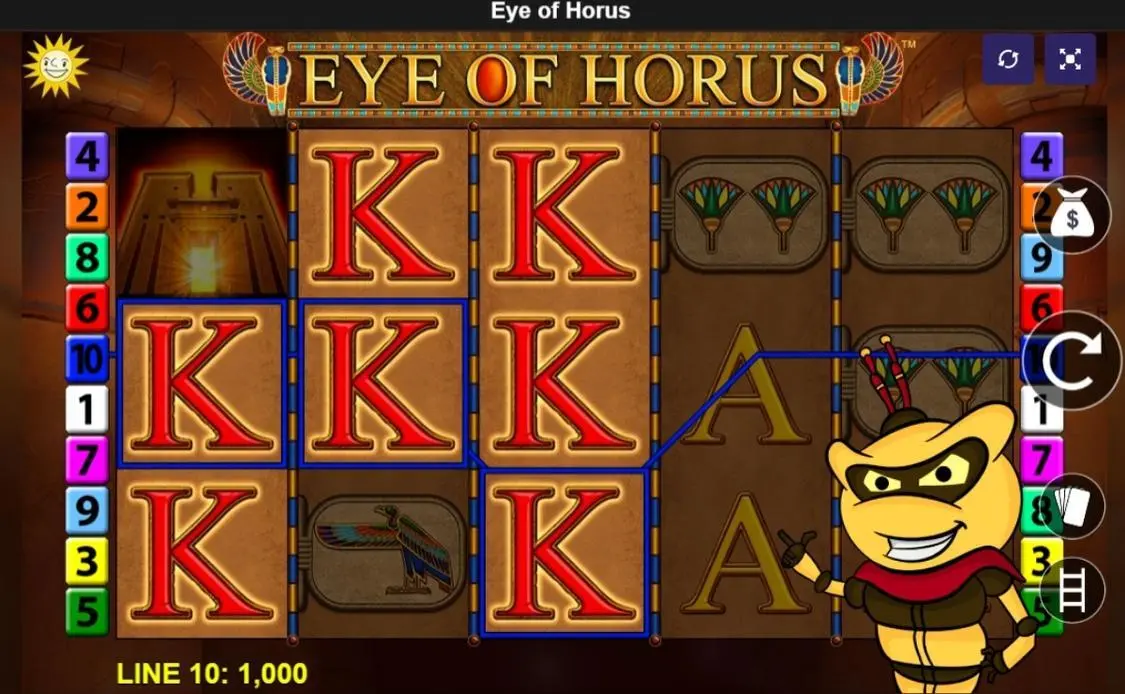 Bonussrunder og Gratisspinn i Eye of Horus slot
