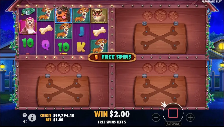 dog house multihold free spins