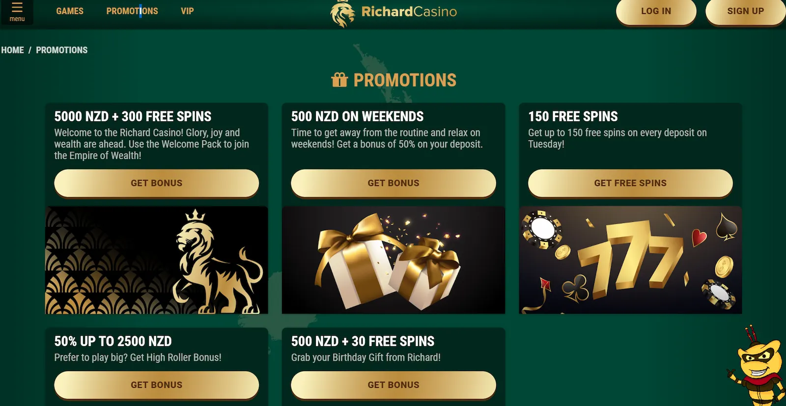 Richard Casino Bonus Overview