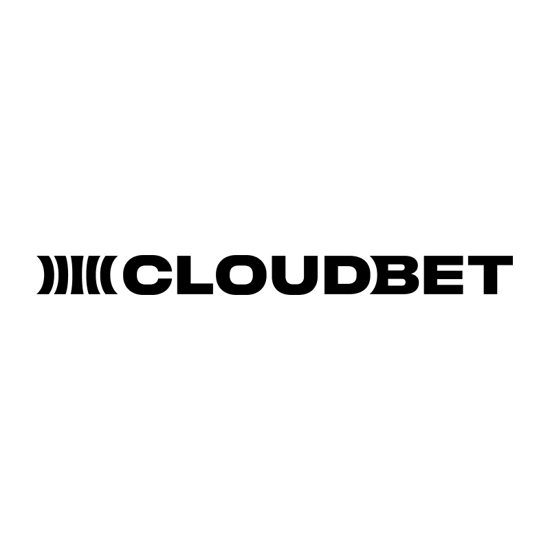 Cloudbet casino logo black on white background