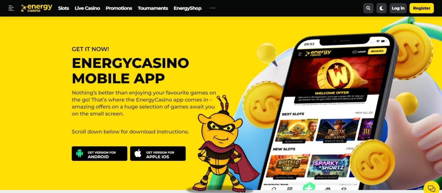 Energy Casino Mobile App
