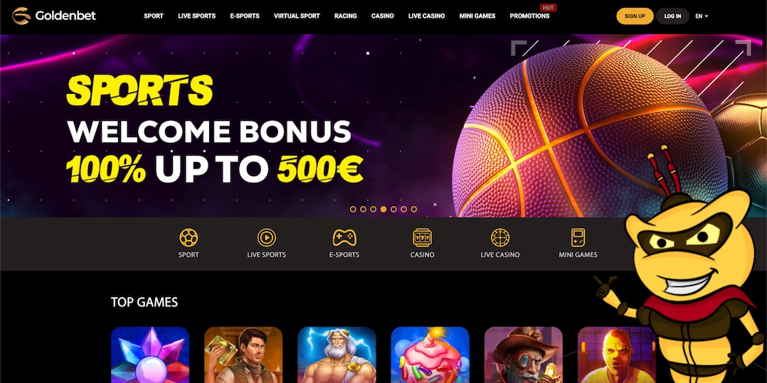 goldenbet casino homepage