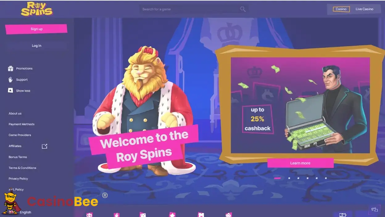 roy spins casino review