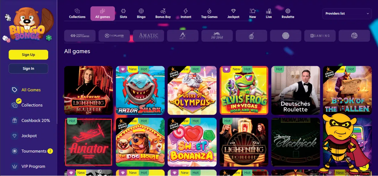 BingoBonga Casino Games 