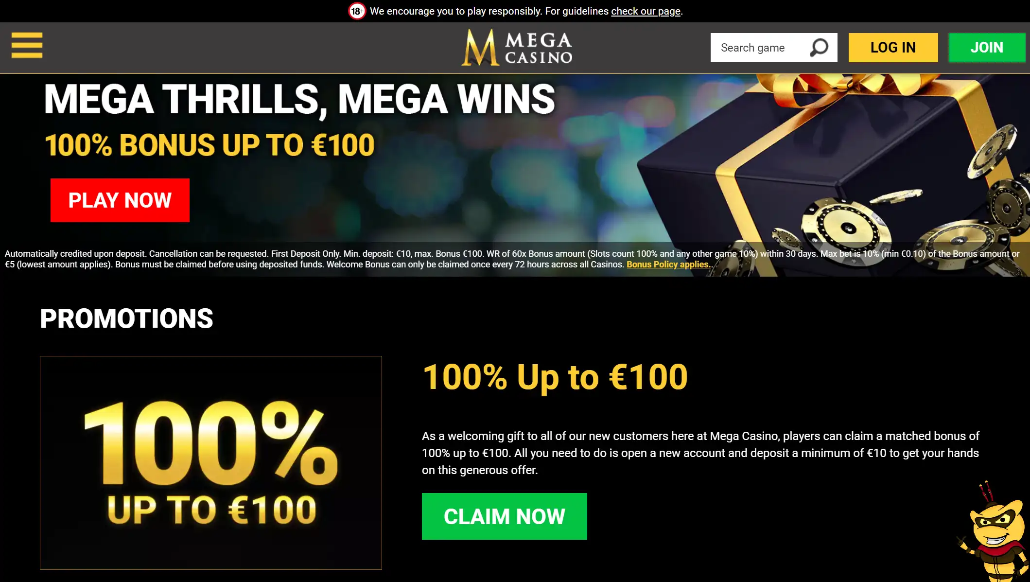 Mega Casino Bonus 
