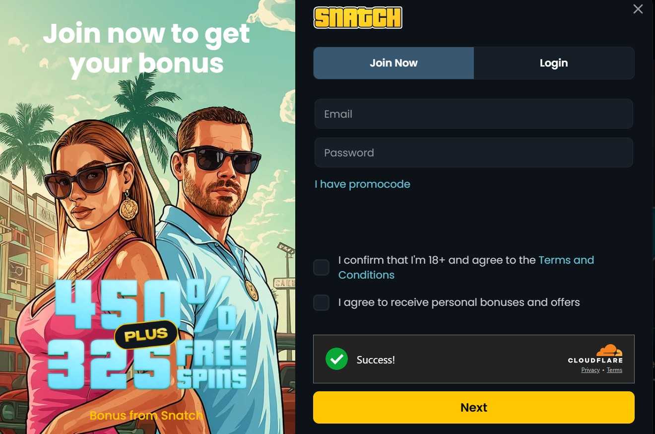 Snatch Welcome Bonus