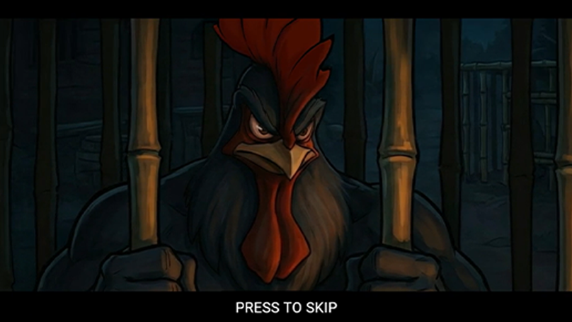 Big Black Cock slot intro screen showing rooster behind bars