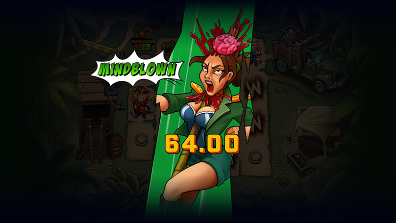 Big Black Cock slot win screen with character animation and payout display